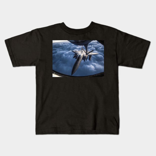 F15 Eagle USAF Kids T-Shirt by Aircraft.Lover